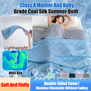 Summer Cool Cover Quilt Core Silky Air Condition Comforter Lightweight Cooled Summer Quilt Double Side Cold Cooling Fabric