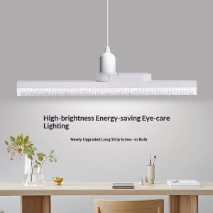 KUNOISE Modern E27 LED Crystal Strip Light High Brightness Energy Saving Eye-Care Lighting for Home Office