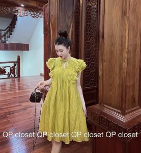Đầm Bầu Váy Bầu Mùa Hè Xếp Ly Tay Cánh Tiên Thời Trang Thiết Kế Xinh Xắn Mặc Đi Chơi Đi Làm