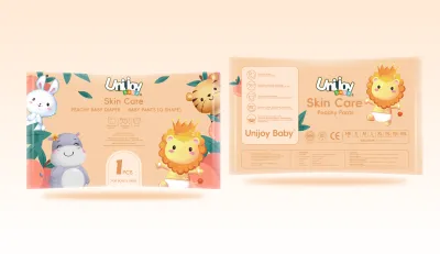 UNIJOY baby diaper pants skin care High Absorption Skin-Friendly Lampin Kanak-Kanak Trial Pack NB-3XL(10Pcs)