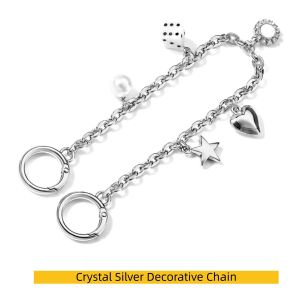 Vintage Bag Strap Chains Extender Gold Straight Pony Decorative Chain Crossbody Strap 31CM for Purse Wallet Handbag Bag