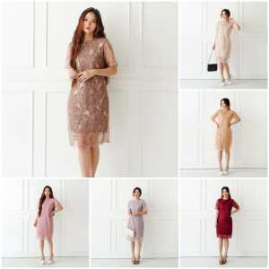 Party Dress Kondangan LALA tile Dress Natal Ibadah Pesta Bridesmaid