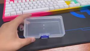 [NaJUAN]  10PCS Rectangle Lockable with Cover Storable Jewelry Hardware Small Items Beads Earring Multifunctional Plastic Case