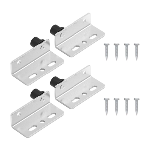 4Pieces Practical Sturdy Stainless Steel/Iron Pivoting Angles Connectors for Outdoor Structures and Cabinets Use