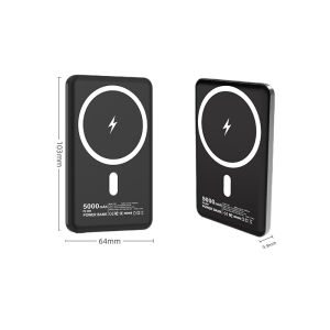 LYNXZ A26 3C/CE Certified PD20W Quick Charge 5000mAh Ultra-Thin Magnetic Power Bank Aluminum Alloy External Battery Apple Android Samsung 12Mouth Warranty