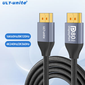 Cáp DP 2.1 được chứng nhận VESA 16K DisplayPort 3m 80Gbps 8K120Hz FreeSync G-Sync VRR Dây cổng hiển thị cho AMD RX70002026