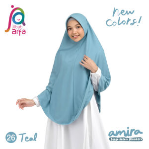 Jilbab Afra Arfa - Amira Bergo Instant Kaos Pet Pad Ped Antem Anti Tembem | Kerudung Daily Bergo Hijab Jilbab Sekolah Anak Santri Pondok dan Dewasa
