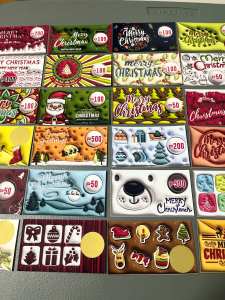 3D CHRISTMAS SCRATCH CARD FOR PARTY GAMES GIFTS - ASSORTED DESIGN 10pcs per pack