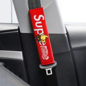 PENGQ น่ารักค่ะ สากล ภายในรถยนต์ อุปกรณ์เสริม ปรับ ตกแต่งรถ เด็กทารก playpens หมอนรองไหล่ คาร์ซีท Sleep positioner ผ้าคลุมป้องกันไหล่ Pikachu แผ่นรองไหล่เข็มขัดนิรภัยรถยนต์