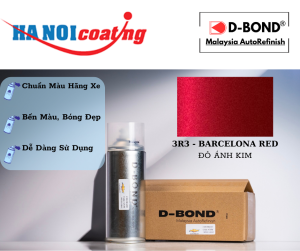 Sơn Xịt Xóa Vết Xước Ô TÔ TOYOTA COROLLA CROSS Màu ĐỎ ÁNH KIM Code 3R3 - BARCELONA RED Chính Hãng D-BOND Chất Lượng Cao