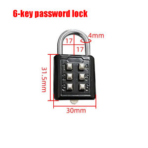 Button Password Lock Travel Box Locker Outdoor Padlock Red Black 6/10 Keys Waterproof Rust Proof