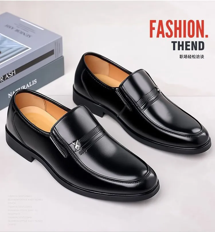 Brand Men's Shoes Loafers Genuine Leather Shoes Slip On Business Casual  Shoes Classic Soft Leather Breathable Men Office Formal Shoes