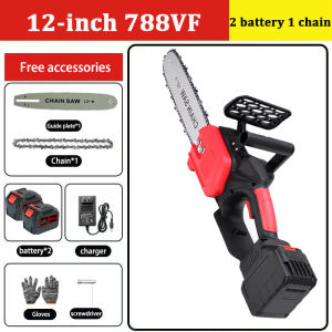 6"/10"/12 " Cordless Chainsaw Power Saws Lithium Battery Chain Saw for Wood Cutting  Handheld Mini Pruning Shears Chainsaw Rechargeable