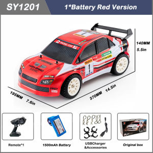 ยานยนต์บังคับ SY1201 1/12รถ RC 50กม./ชม.มอเตอร์390 2.4ก. มอเตอร์ความเร็วสูงไฟ LED รถดริฟท์ ESP RTR ของเล่นของขวัญ