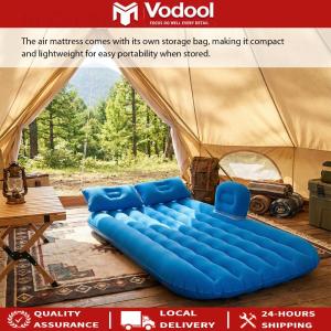 Inflatable Car Air Mattress Backseat Bed 2 Pillows & Carry Bag Car Travel Camping Sleeping Air Mattress for Camping Road Trip