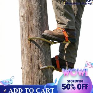 【Chinatera】 Electric Utility Pole Climbing Set with Safety Harness Concrete Pole Climbing Shoes Adjustable Shoe Strap for Picking Fruit Coconut Work