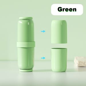 *SG SELLER* 4 IN 1 Family Travel Toothbrush Cup Set|Portable Dry N Wet Separate Mouthwash Storage Hygiene|Food Grade PP