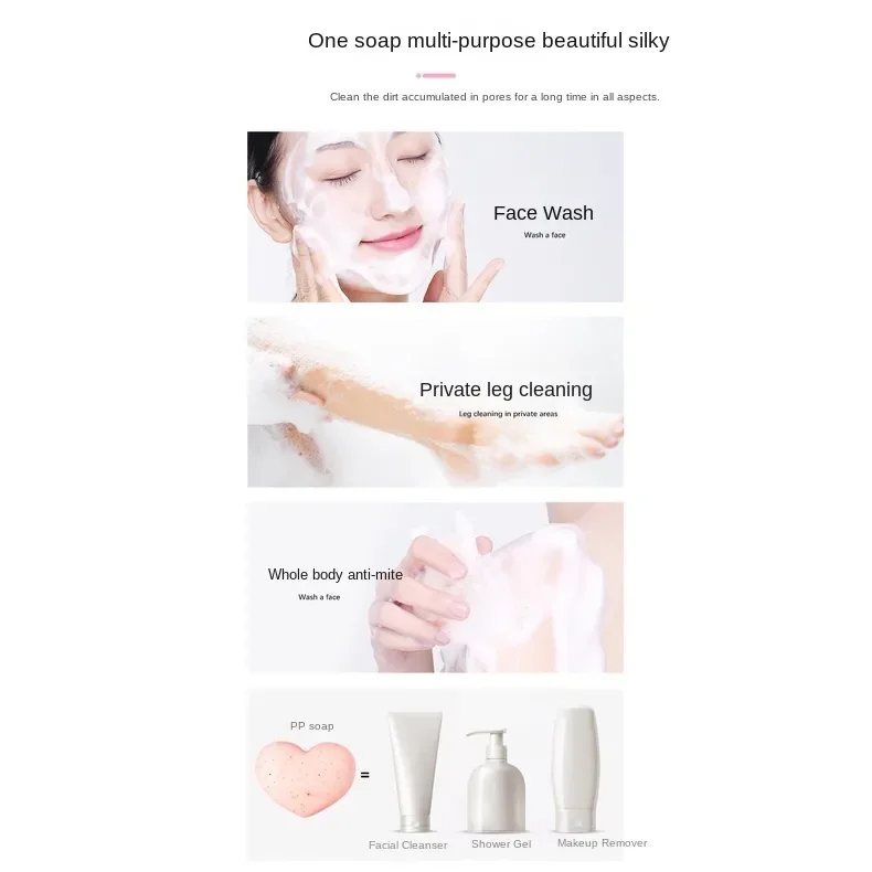 PP Soap Whitening original Original Japan PP Whitening Soap Anti-Dark Spots Handmade Peach soap Moisturizing Remove Dead skin Dispels Mites Beauty Buttock Private Parts Manual Soap Heart Type Essence Soap Pelican Body Soap Back Acne Remover