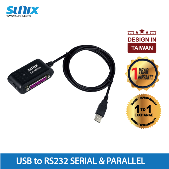 USB to RS232 Serial & Parallel Adapter (Sunix UTM1925C) Lazada