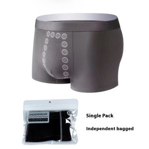 TIDE BEAR กางเกงบ็อกเซอร์ความสะดวกสบายของผู้ชายที่มีจุดนวดระบายอากาศได้ดีและป้องกันแบคทีเรียเอวขนาดกลางนมผ้าไหมนุ่ม