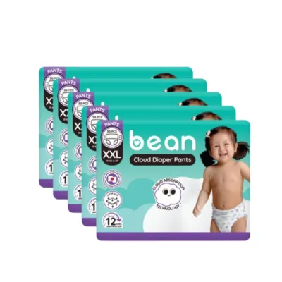 [Bundle of 5] bean Cloud Diapers Pants XXL (15 kg and up) - 150 pcs