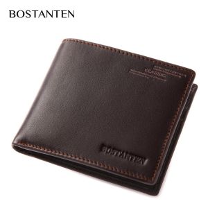 BOSTANTEN Dompet Pria Classic Kulit Sapi As-li Hitam/Coklat