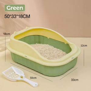 Cat litter box Large Space Cats Toilet Kitten Litter Box Open Litter Box Splash Proof With Scoop