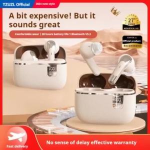 TZUZL TWS Wireless Bluetooth 5.4 Earphone Noise Reduction Stereo Headphones Waterproof Headset Microphone