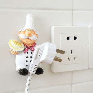 Cartoon Plug Holder Storage Hooks Wire & Cable Organiser Wall Mounted Adhesive Hooks Creative Plug Storage Rack