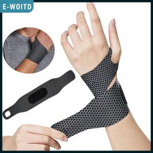E-WOITD 1PCS Adjustable Wristbands Safety Wrist Support Bracer Gym Sports Wristband Carpal Protector Breathable Injury Wrap Band Strap