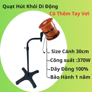 Quạt hút khói công nghiệp có tay vơi FG/ SHT - Size 25/ Size 30