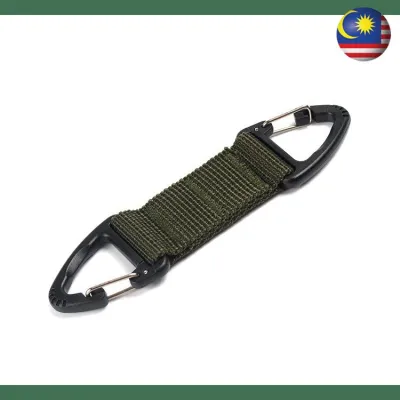 Caring Castle Carabiner Tactical Nylon Webbing Backpack Buckle Double Point Buckle hiking 小登山扣 cangkuk beg camping