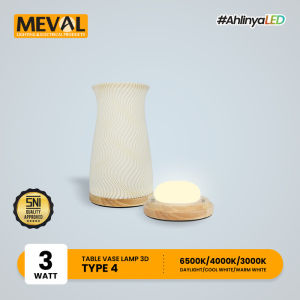 MEVAL Lampu Meja LED plus Vas Bunga Aesthetic – 3D print technology