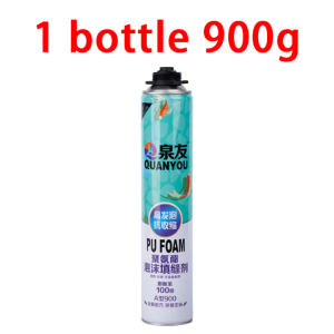 QUANYOU Polyurethane foam caulk 900g Polyurethane Expanding foam sprayer 120 times high foaming volume Sealant filler insulation wallspray foam insulation spray foam sealant foam spray sealant Water leak repair material urethane foam