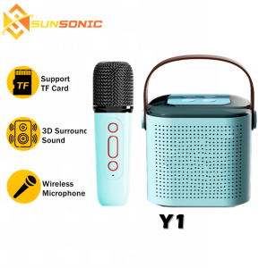 Y1 Wireless Karaoke Machine KTV Bluetooth V5.3 RGB Speaker HIFI Stereo Surround with Wireless Microphone