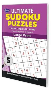 Sudoku Puzzles/Sudoku Books/Set Of 2 Ultimate Sudoku Puzzles/ Large Print Age 8 to 15 Years