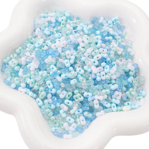 4 x 6mm Acrylic Mixed Colourful Beads with Hole Mixed Peanut Beads For DIY Jewellery Beads Necklace Bracelet Bead Handmade Accessories Kit Set About 95pcs