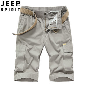 Jeep Spirit quần short nam oversize cotton mùa hè quần sooc thoáng khí Quần túi hộp nhiều túi rộng