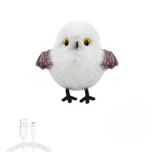W0AGZ4J2 Electric Flying Bird Cat Toy Induction Activation Intelligent Flapping Bird Pet Toy Creativity Vivid Chirping Interactive Chirping Bird Cat Toy Cat Self-entertainment