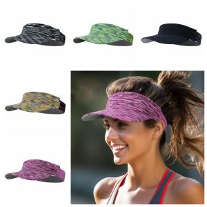 DREAMES Quick Drying Empty Top Hat Sweat Absorbent Breathable Topless Visor Cap Hiking Golf Adjustable Sports Hat Women Men