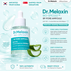 [Dr.Melaxin Official] BP Pore Ampoule 30ml (Bio-Spicule + EGF) : Pore Tightening Soothing & Moisturising Sebum Control