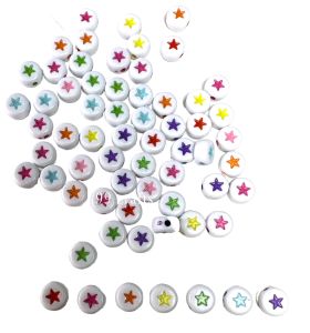 100 pcs Tiny Round star beads for beading crafts jewelry accessories finding size 6 mm