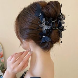 Korean Fashion Gentle Butterfly Hair Clip Shark Clip Niche High-end Hair Accessory for Women