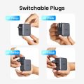 UGREEN Travel Charger PD 65W GaN Fast Charge 2 Type C 1 USB A Travel Adapter Wall Charger with UK/EU/US Plugs Multi Plug Adapter for Ipad Pro 2022 MacBook M2 iPhone 15 14 13 Pro Max Plus XR Macbook Air 4 2022 Pro Samsung S24 S23 Ultra Pixel 7 Pro. 