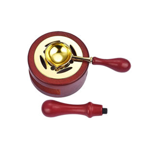 3pcs Wax Seal Stamp Set Wood Stove Furnace Melting Pot Spoon Head Handle DIY Craft Wedding Invitation Gift