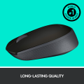 Logitech M170 Wireless Mouse, 2.4 GHz with USB Nano Receiver, Optical Tracking, 12-Months Battery Life, Ambidextrous, PC. 