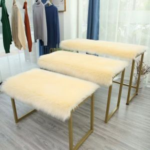 White Plush Carpet Super Soft Fluffy Fur Carpet Anti Slip Floor Mat Area Rugs for Bedroom Living Room Dressing Table Shoe Rack Decor
