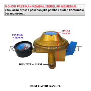 RG REGULATOR PLUS METER / REGULATOR KOMPOR TEKANAN RENDAH / REGULATOR GAS LPG