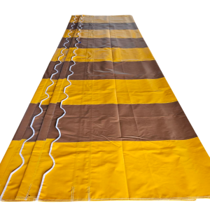 ผ้าใบกันสาดชักรอก (สีสลับ) ผ้าใบ PVC เสริมด้วยใยแก้ว หนา 0.4 มิล บังแดด บังฝน สำหรับติดตั้งเอง ส่งฟรี มีบริการเก็บเงินปลายทาง