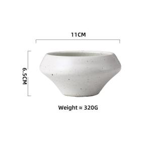 OMK Handmade vintage style rough pottery 4 inch bowl Ceramic Salad Bowl 300ML